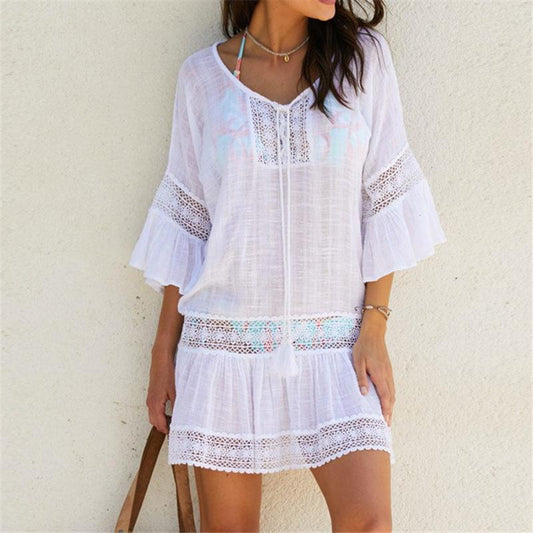 Bamboo Cotton Summer Beach Cover-Up – Stylish & Sustainable Swimwear Kaftan