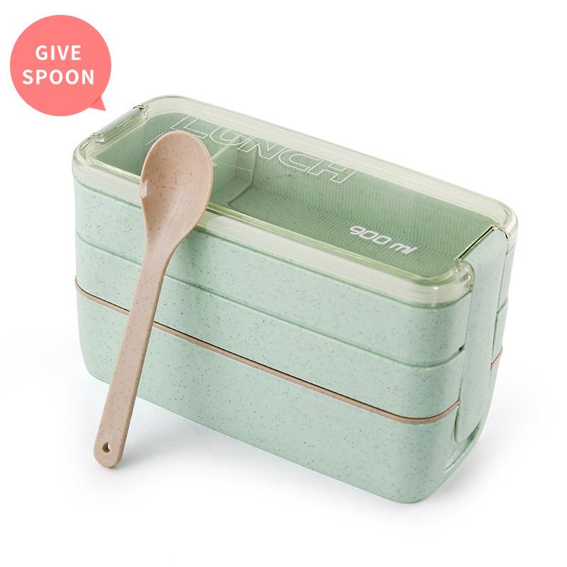 Eco-Friendly Wheat Straw Kids Bento Box – BPA-Free Microwave Lunch Box