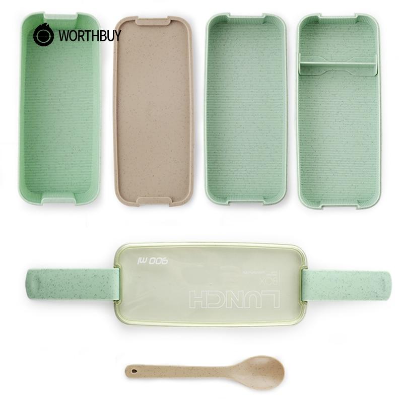 Eco-Friendly Wheat Straw Kids Bento Box – BPA-Free Microwave Lunch Box