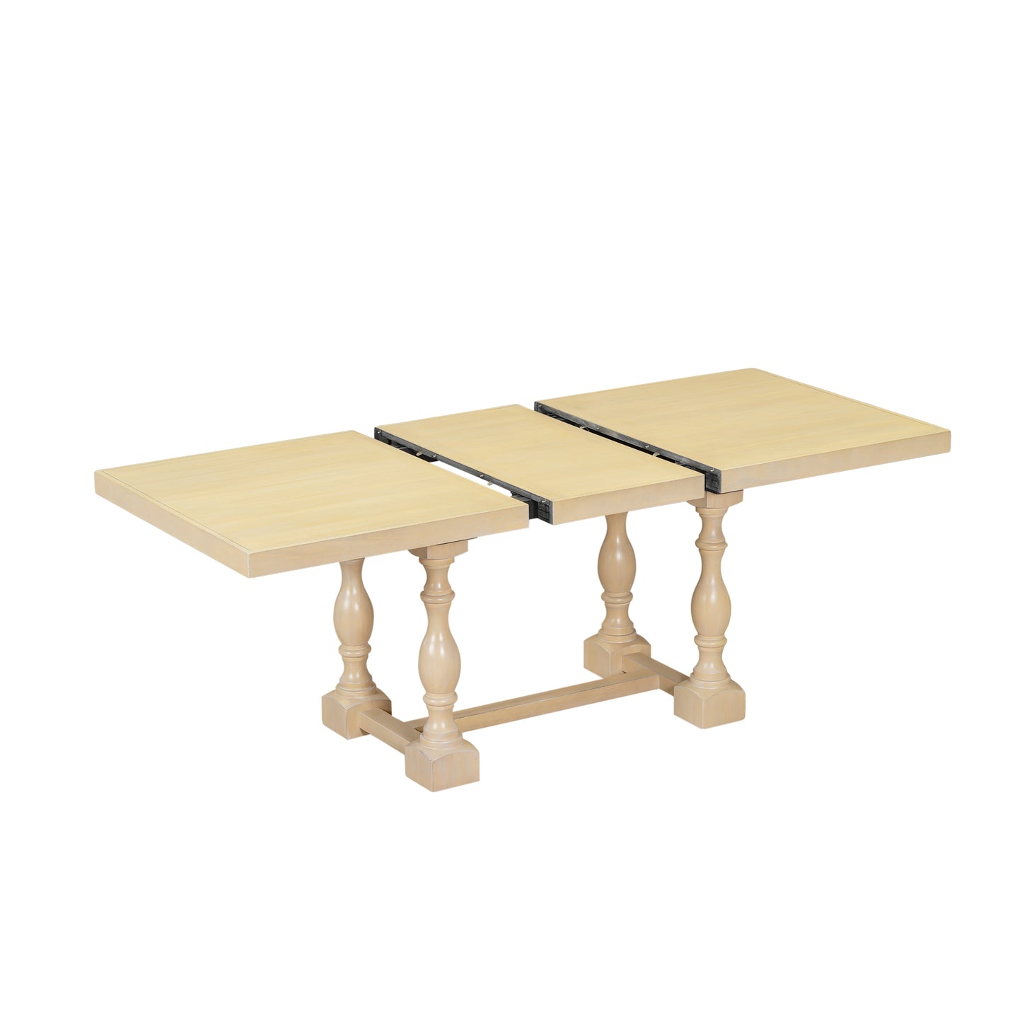 Traditional 6-Piece Extendable Dining Set with Bench – Natural Wood Finish