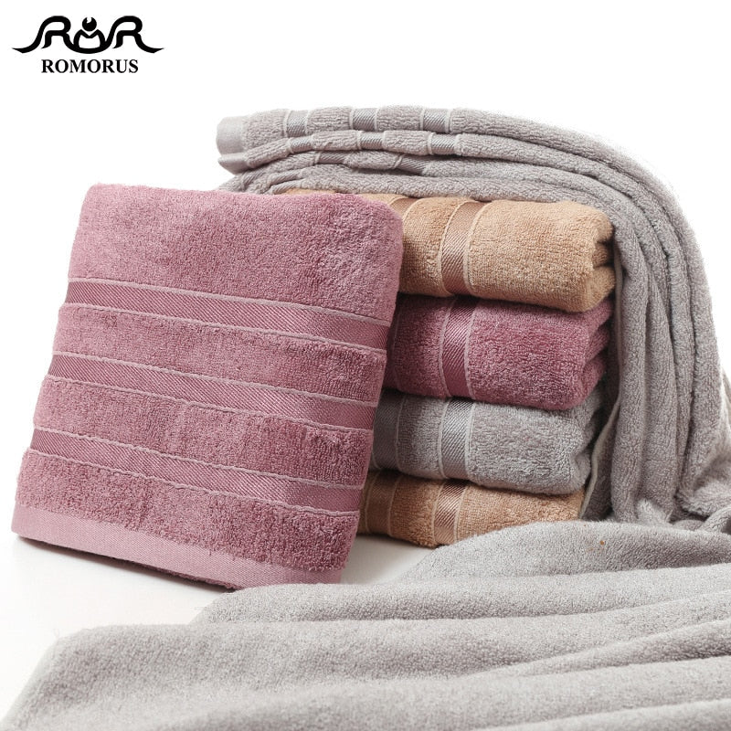 ROMORUS 100% Bamboo Fiber Towel Set – Soft & Absorbent Bath Towels for Adults