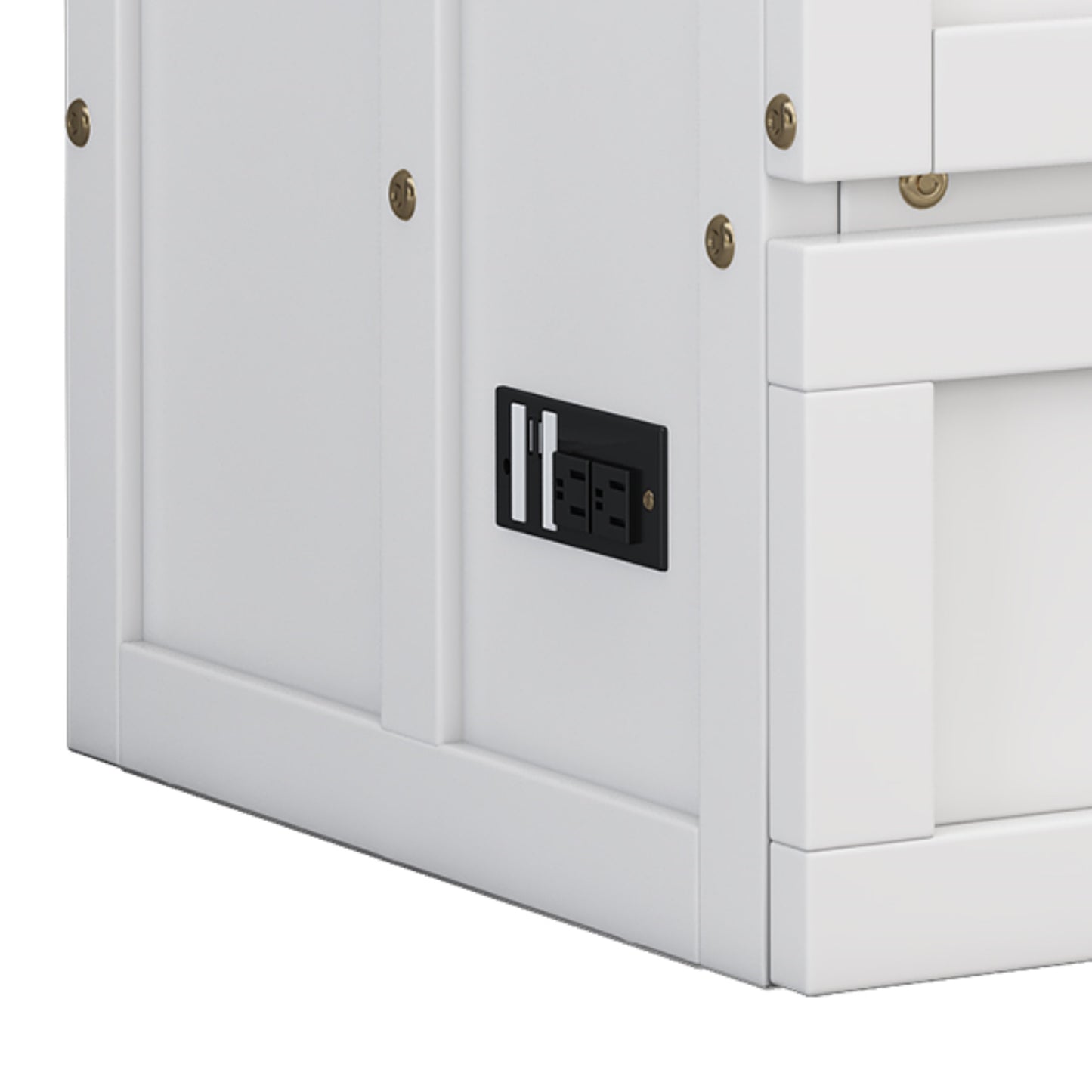 Solid Pine Murphy Bed Chest – Queen Size with Storage Drawer & Charging Station