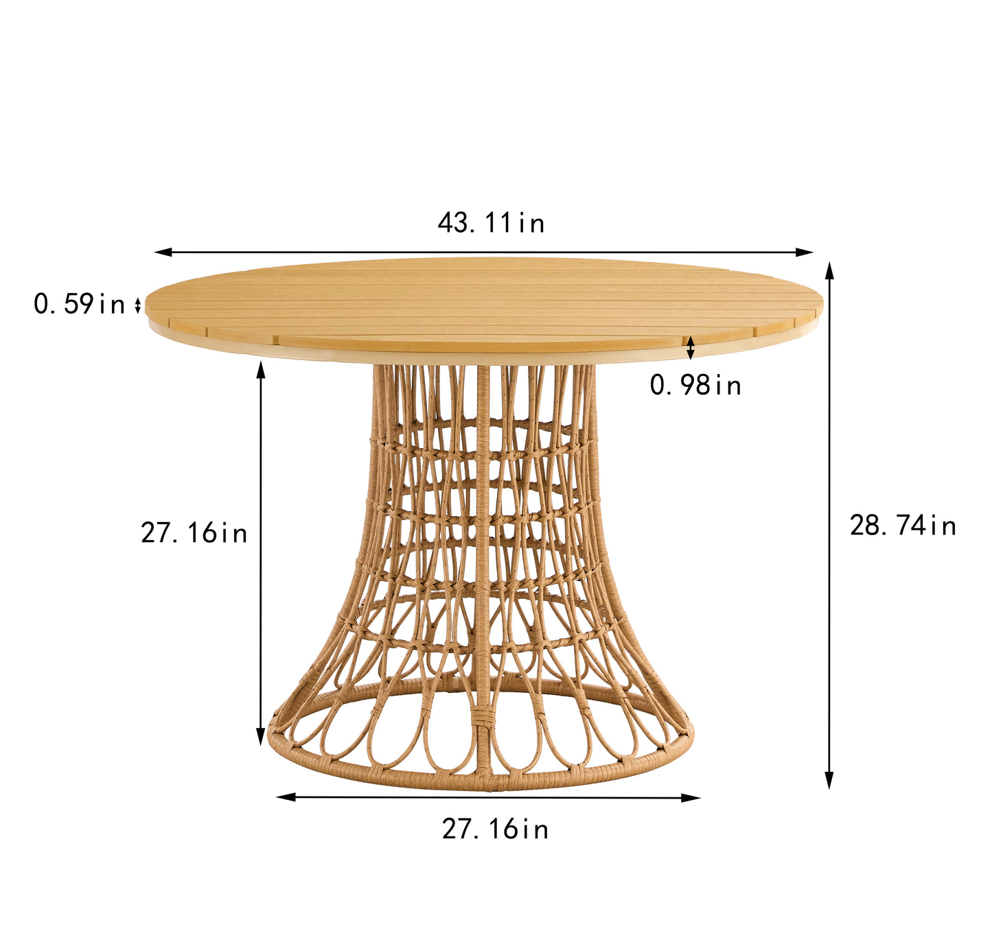 Simple Bamboo Outdoor Dining Set – Sustainable Table and Chairs