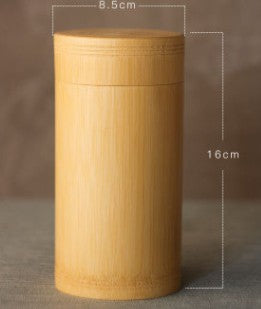 Handmade Bamboo Storage Jars with Wooden Lids – Vintage Style for Spices, Tea, & More