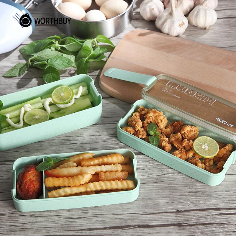 Eco-Friendly Wheat Straw Kids Bento Box – BPA-Free Microwave Lunch Box