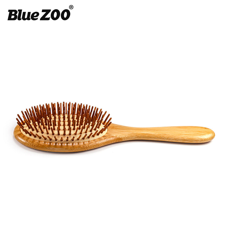 BlueZOO Bamboo Massage Comb – Eco-Friendly Hairbrush for Healthy Scalp & Tangle-Free Hair