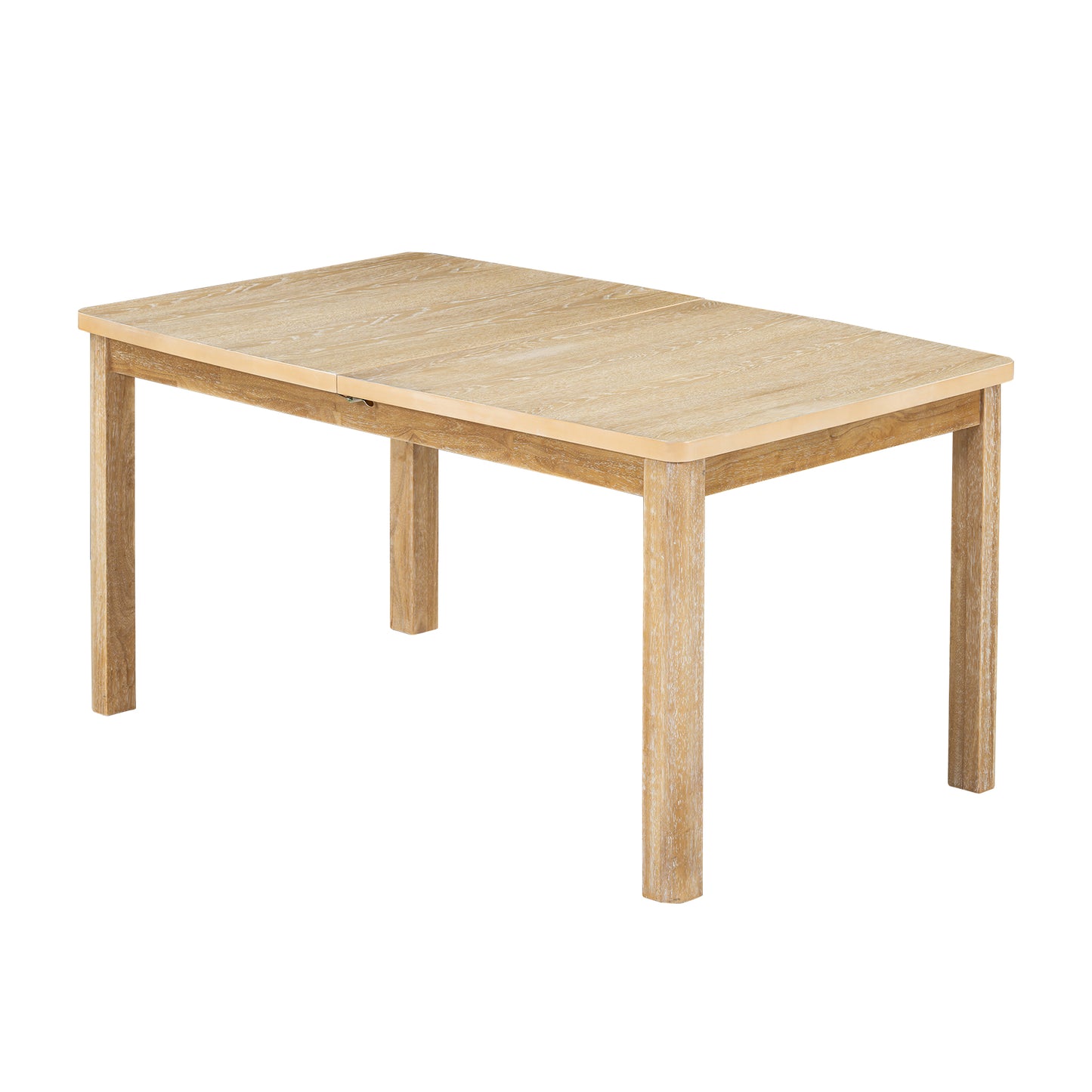 TOPMAX 9-Piece Expandable Dining Table Set – Natural Wood with Detachable Leaves