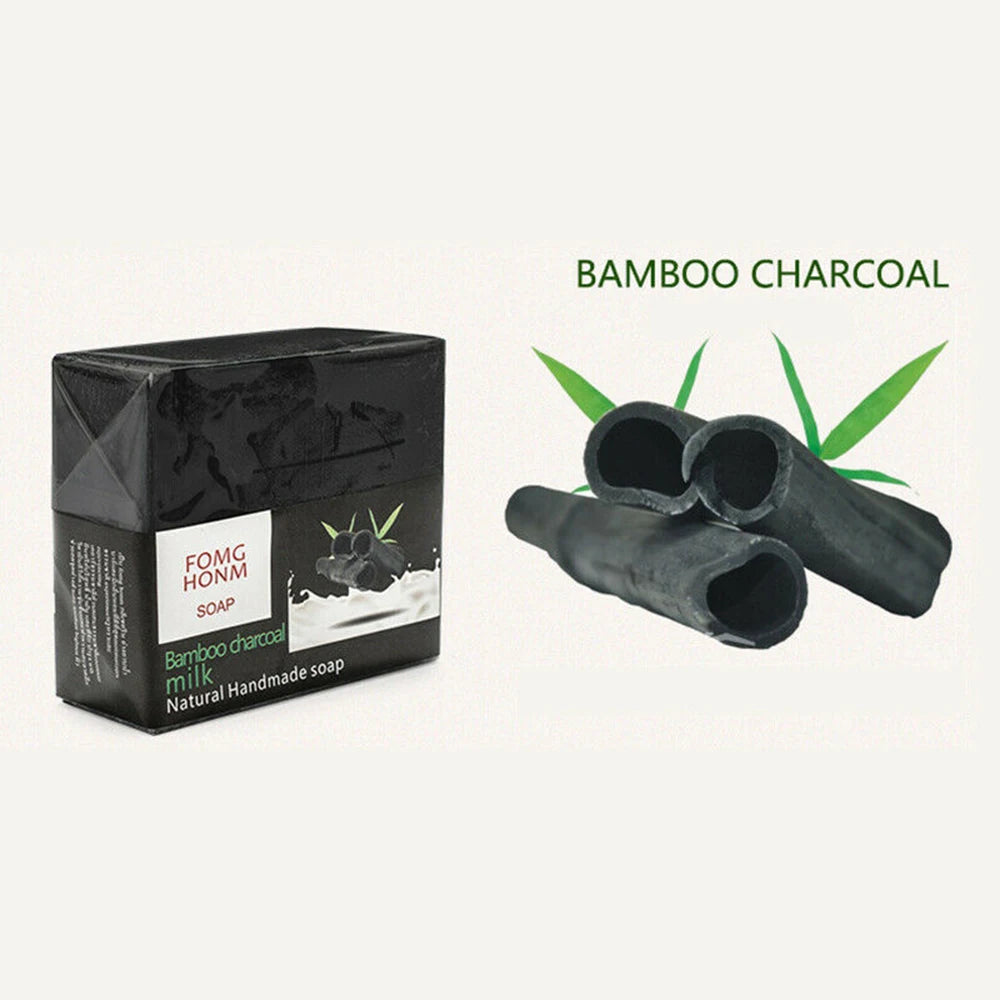 Thai Natural Fruit Soap – Rose & Bamboo Charcoal Exfoliating Bath Bar