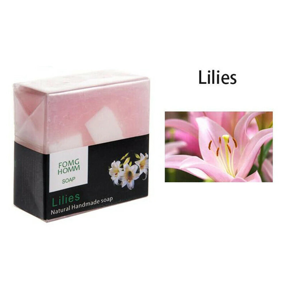 Thai Natural Fruit Soap – Rose & Bamboo Charcoal Exfoliating Bath Bar
